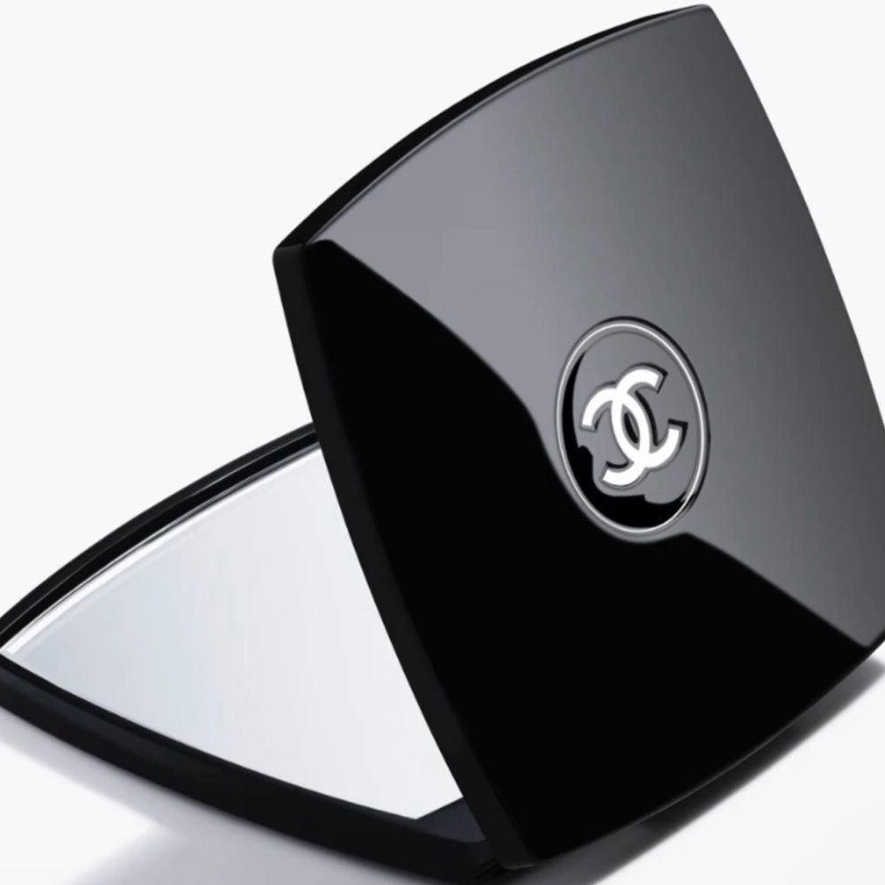 Chanel Black and White Compact Mirror